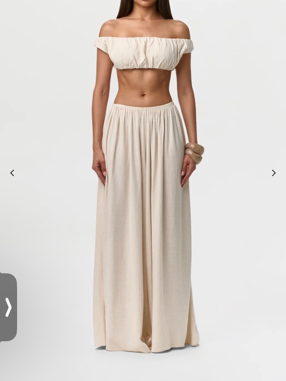 Naked wardrobe linen wide leg pants